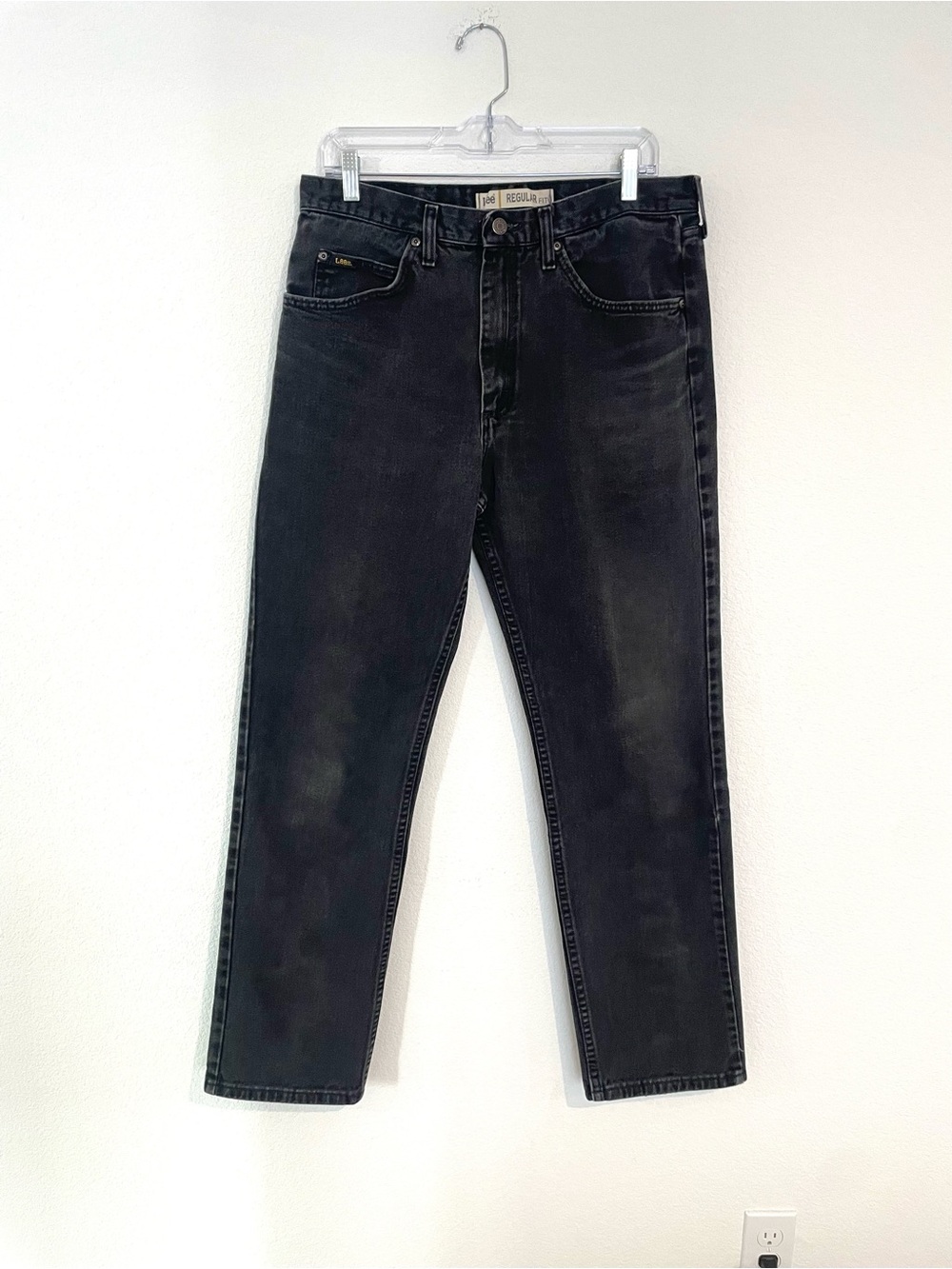 Lee Men's Classic Regular Fit Straight Leg Jeans Men's 34x34 Washed Black